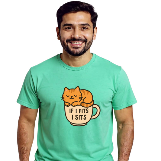 If I Fits, I Sits – Mug Cat Tee