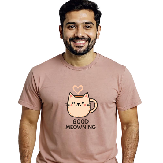 Good Meowning – Cat Mug Tee