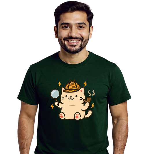 Sherlock Meows – Detective Cat Tee